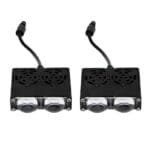 2-LED Yellow & White Grid Grille Lights