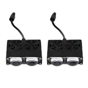 2-LED Yellow & White Grid Grille Lights