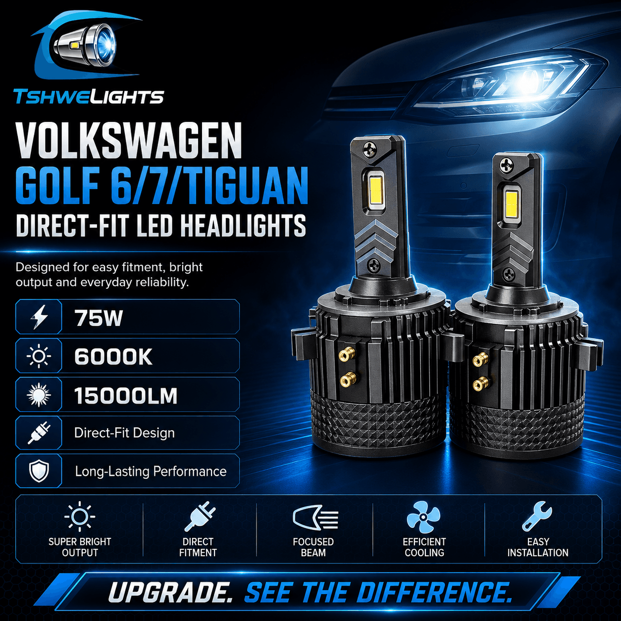 VW Golf 6/7/Tiguan Direct Fit LED