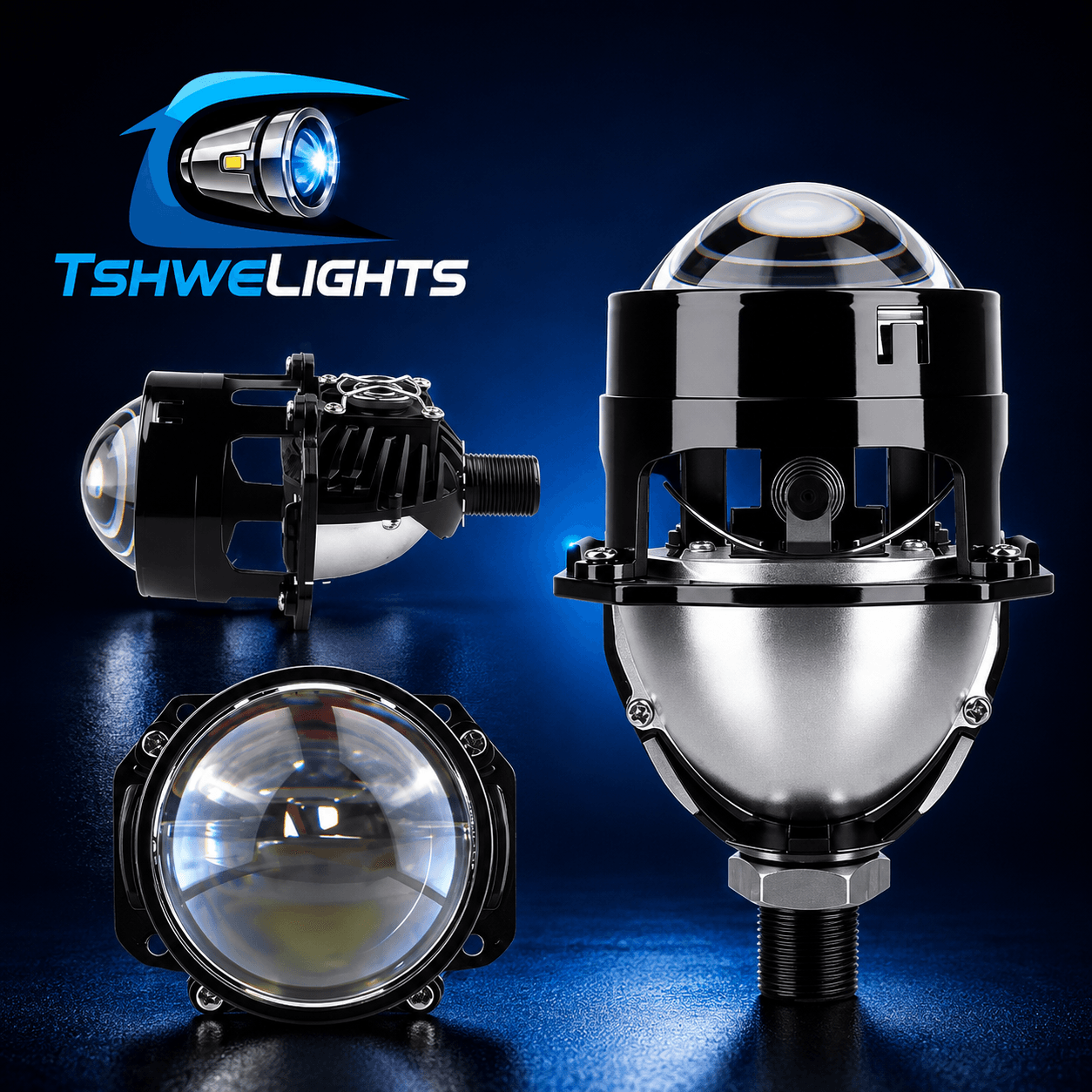2PCs 2.5 Inch RHD Bi LED Projector Lenses - Image 2