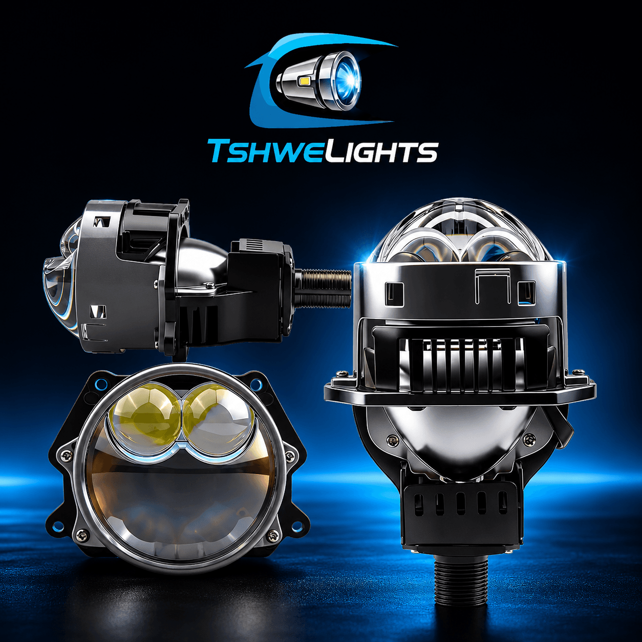 2PCs 3 Inch RHD Bi LED Projector Lenses - Image 2